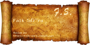 Falk Sára névjegykártya